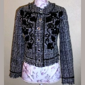 Nwt $245 Michael Simon Sequin Blazer Jacket S